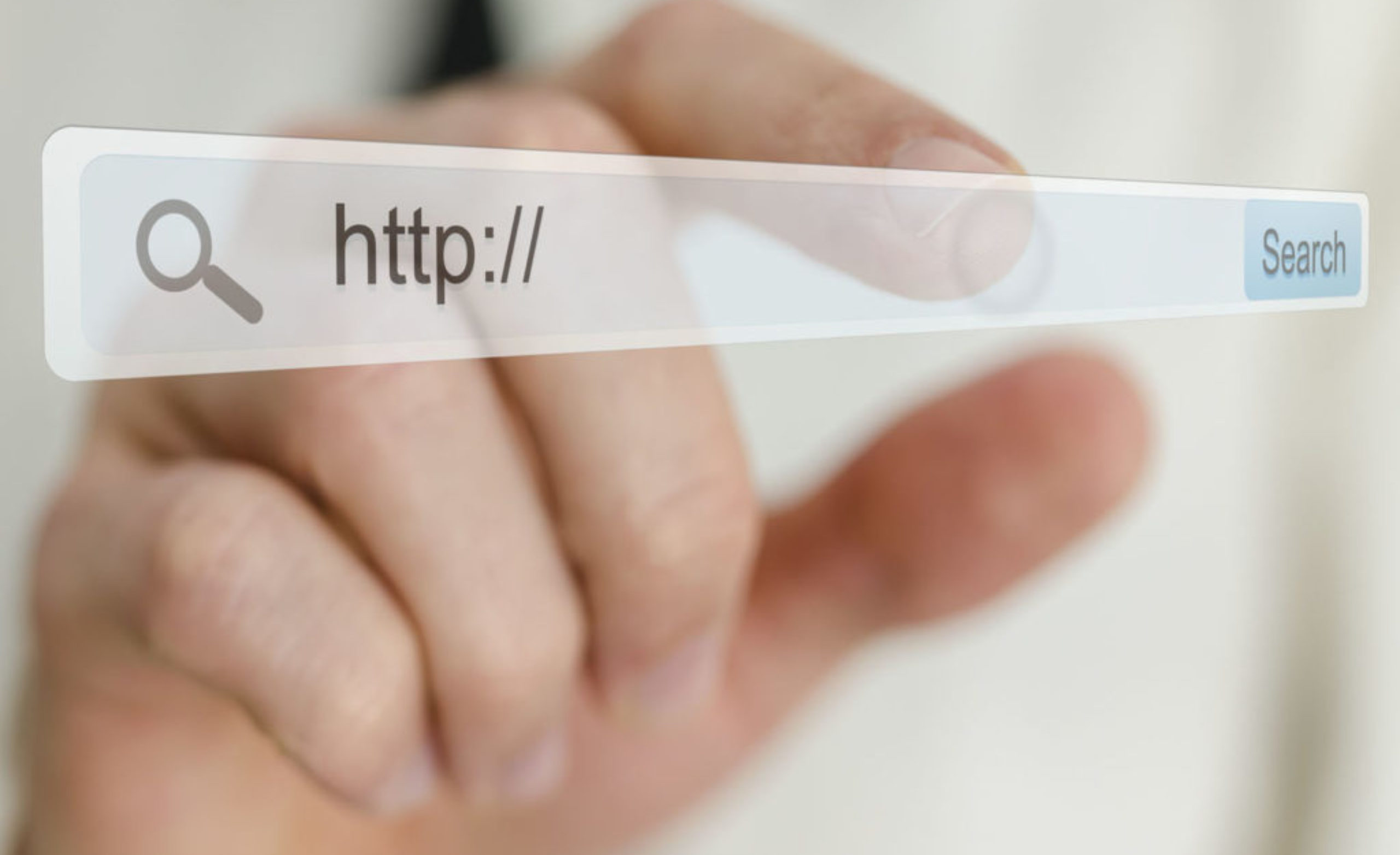 Search bar on virtual screen