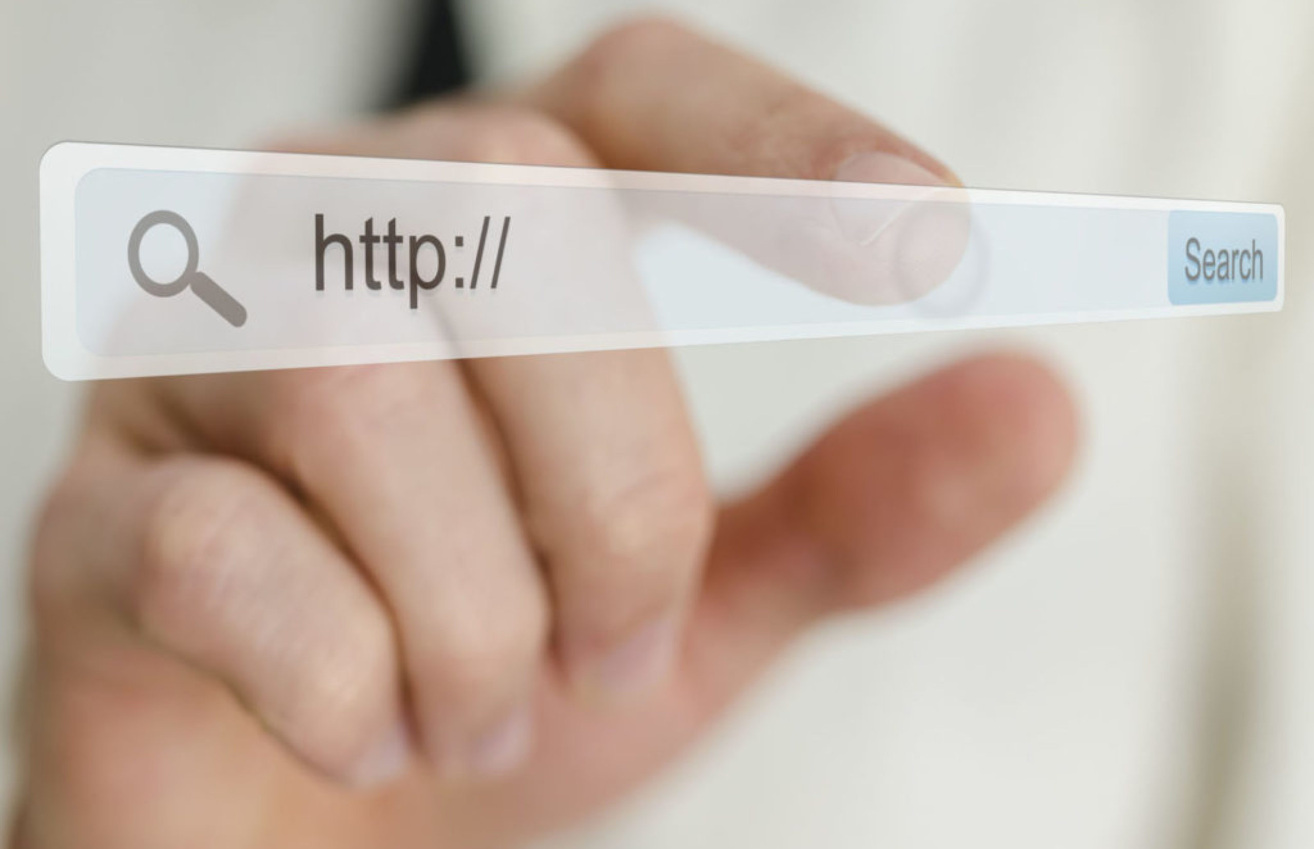 Search bar on virtual screen